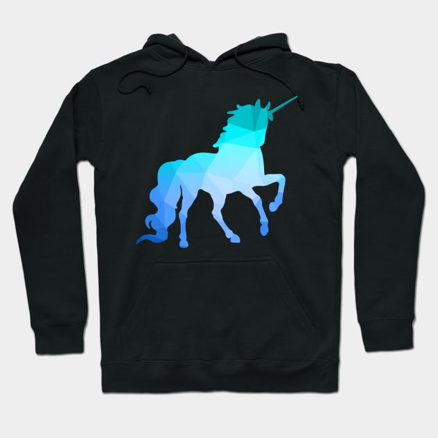 Abstract Unicorn Blue Hoodie by Shawnsonart